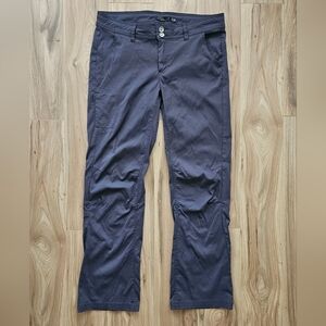 PrAna Halle Roll Up Pants Women's Size 12 Gray Outdoor Hiking Utility Climbing